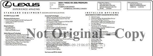 2024 Lexus RX 350 Premium Plus