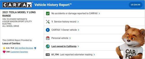 2021 Tesla Model Y Long Range Dual Motor All-Wheel Drive