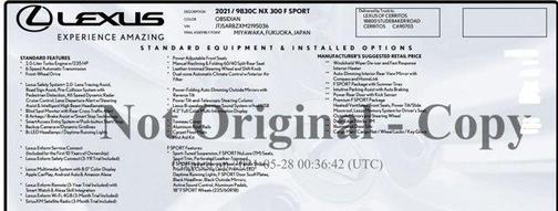 2021 Lexus NX 300 F Sport