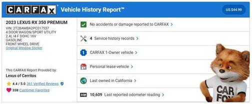 2023 Lexus RX 350 Base