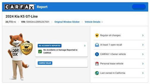 Glacial White Pearl 2024 Kia K5 GT-Line