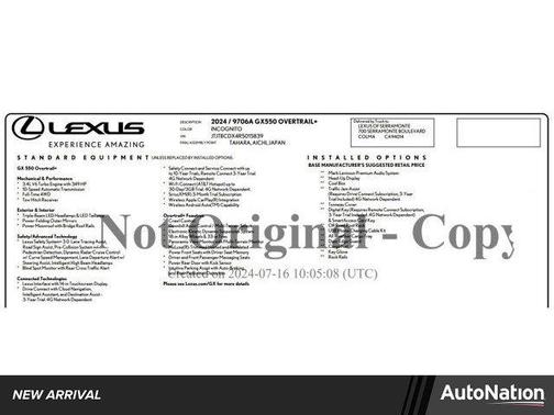 2024 Lexus GX 550 Overtrail+