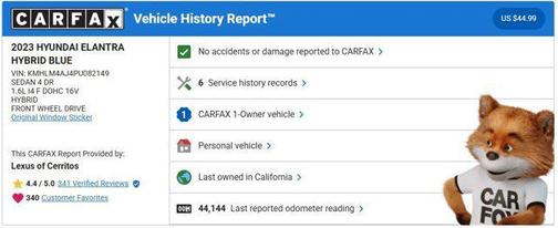 2023 Hyundai ELANTRA HEV Blue