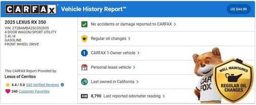 2025 Lexus RX 350 Base