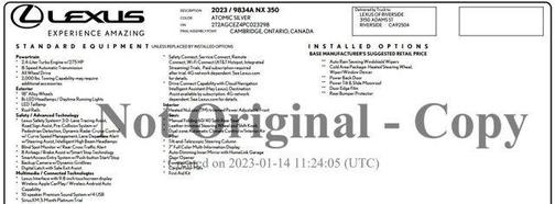 2023 Lexus NX 350 NX 350