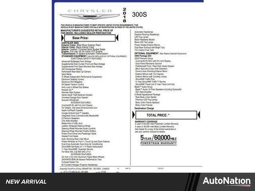 2018 Chrysler 300 S
