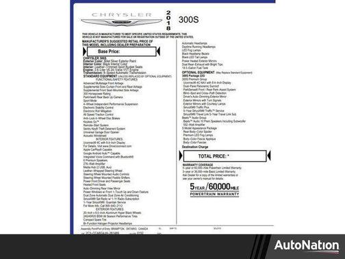 2018 Chrysler 300 S