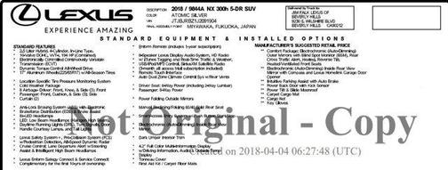 2018 Lexus NX 300h Base