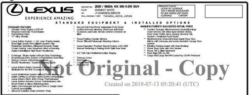 2020 Lexus NX 300 Base