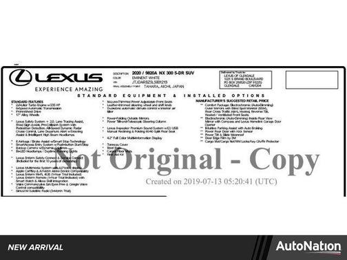 2020 Lexus NX 300 Base
