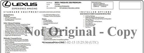 2023 Lexus RX 350 Base