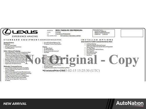 2023 Lexus RX 350 Base