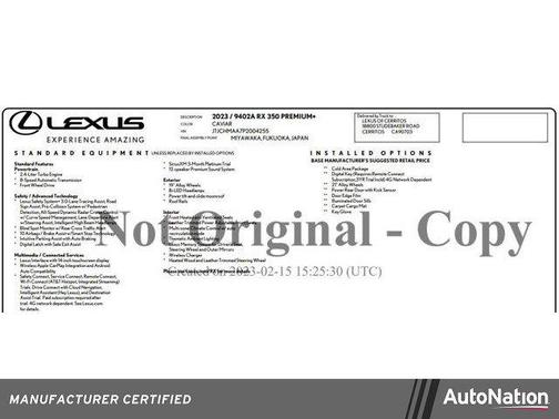 2023 Lexus RX 350 Base