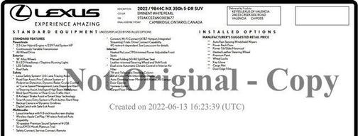 2022 Lexus NX 350h NX 350h