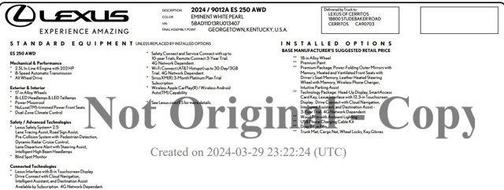 2024 Lexus ES 250 Base