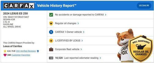 2024 Lexus ES 250 Base