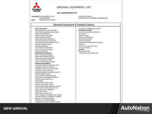 2010 Mitsubishi Lancer GTS