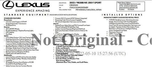 2022 Lexus NX 350 F SPORT Handling