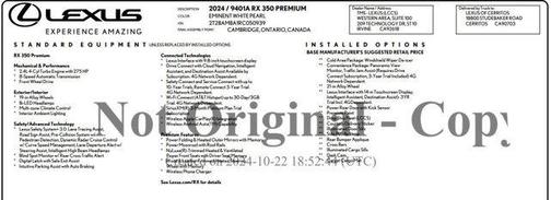 2024 Lexus RX 350 Premium