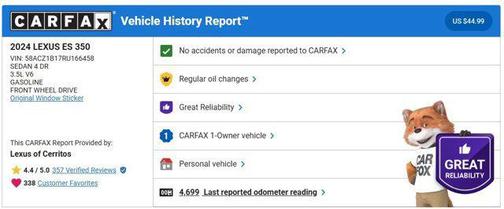 2024 Lexus ES 350 Base