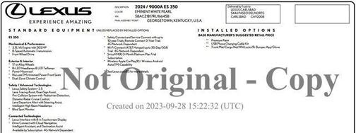 2024 Lexus ES 350 Base