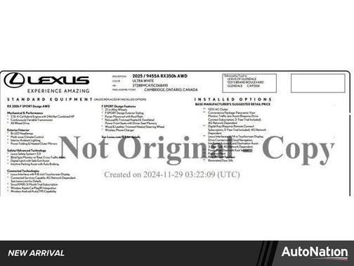 2025 Lexus RX 350 F SPORT Design