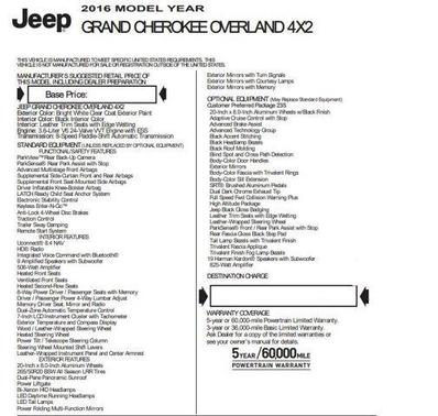 2016 Jeep Grand Cherokee High Altitude