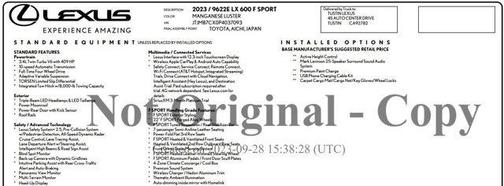 2023 Lexus LX 600 F SPORT