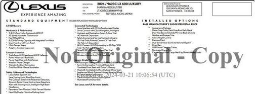 2024 Lexus LX 600 Luxury