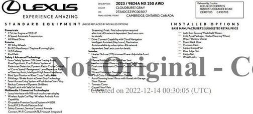 2023 Lexus NX 250 Base