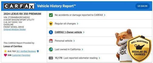 2024 Lexus RX 350 Premium