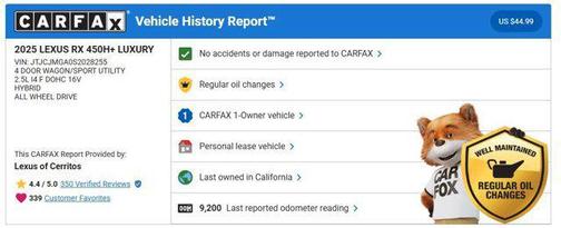 2025 Lexus RX 450h+ Base