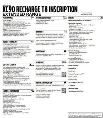2022 Volvo XC90 Recharge Plug-In Hybrid T8 Inscription 6 Passenger