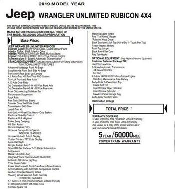 2019 Jeep Wrangler Unlimited Rubicon