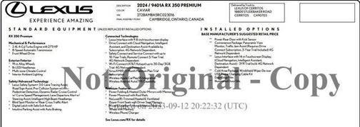 2024 Lexus RX 350 Premium