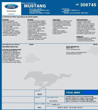 2017 Ford Mustang EcoBoost