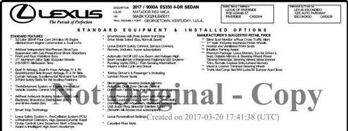 2017 Lexus ES 350 Base