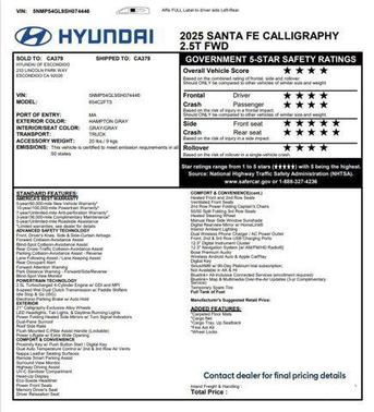 2025 Hyundai SANTA FE Calligraphy