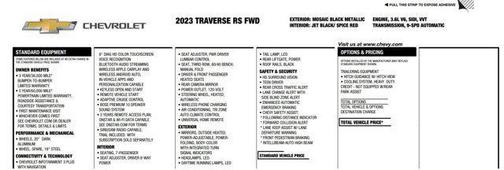 2023 Chevrolet Traverse RS