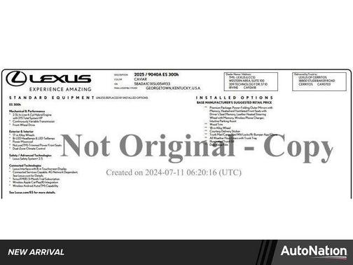 2025 Lexus ES 300h Base