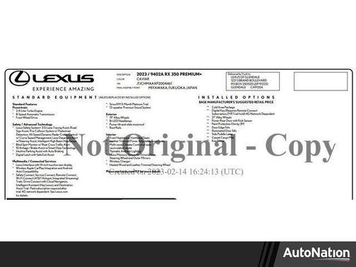 2023 Lexus RX 350 Base