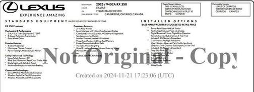 2025 Lexus RX 350 Premium Plus