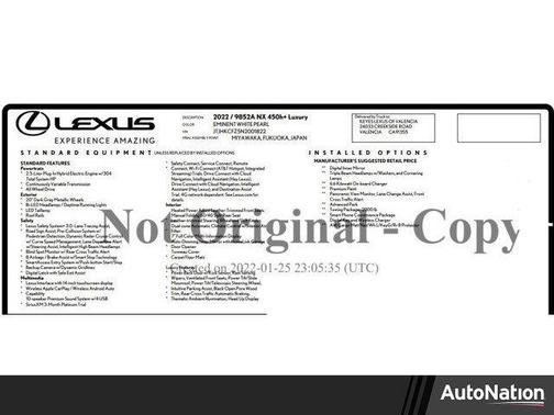 2022 Lexus NX 450h+ Luxury