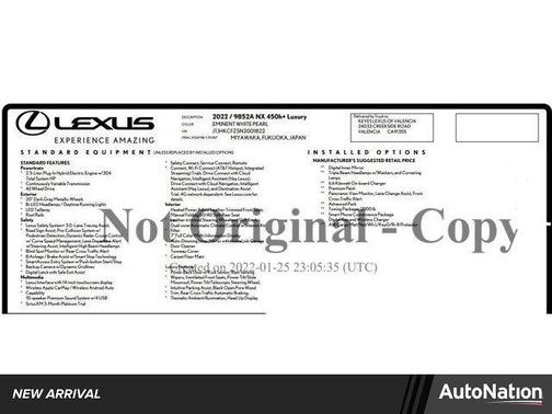 2022 Lexus NX 450h+ Luxury