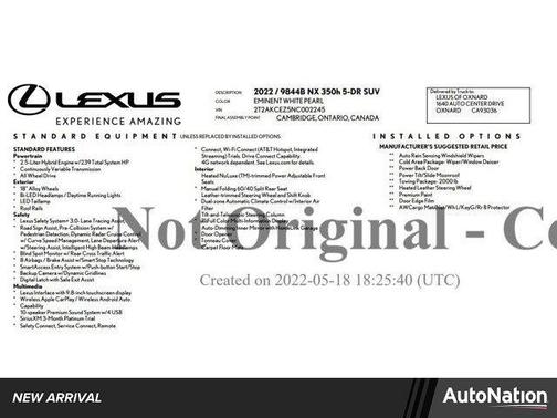2022 Lexus NX 350h NX 350h