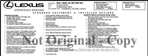2018 Lexus RX 350 Base