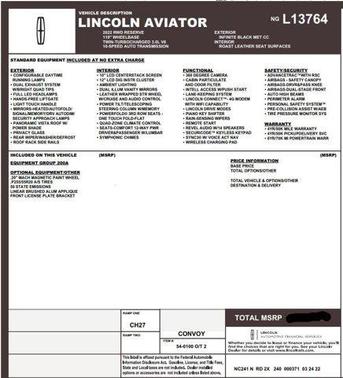 2022 Lincoln Aviator Reserve