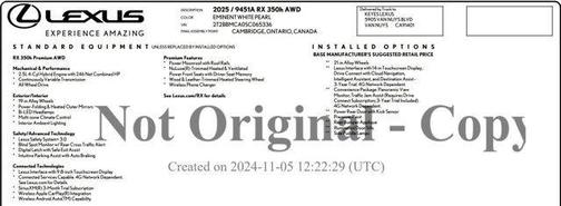 2025 Lexus RX 350 Premium