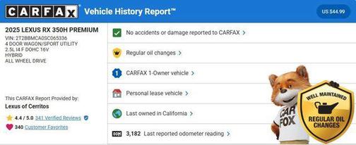 2025 Lexus RX 350 Premium