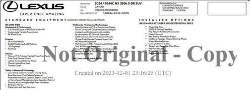 2024 Lexus NX 350h NX 350h
